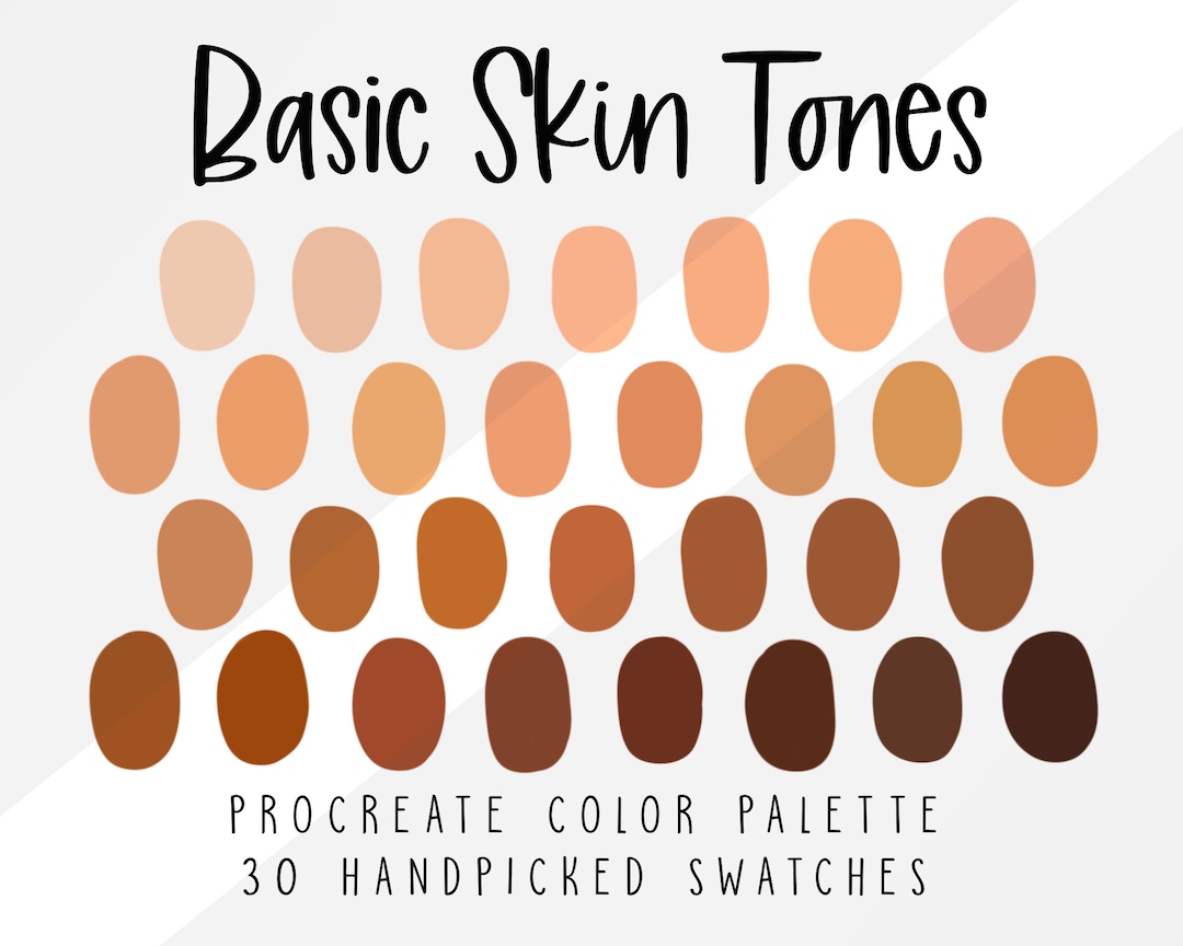 Skin Tones Palette, Procreate Color Palette, Portrait Color Palette