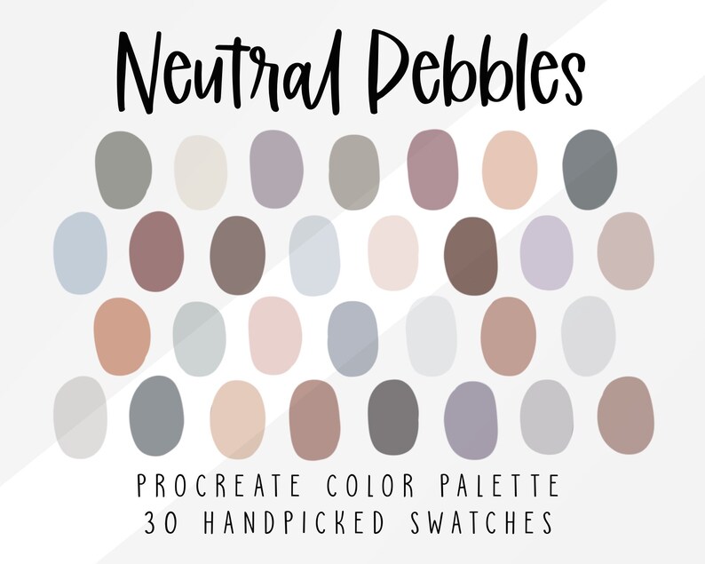 Neutral Color Palette Procreate Color Palette Color Etsy