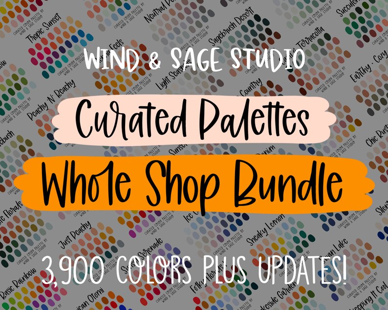Procreate Color Palette Whole Shop Bundle Color Swatches Etsy