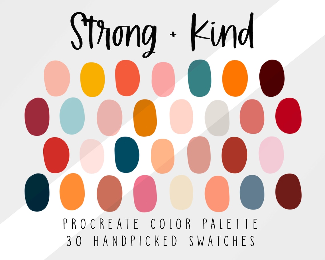 Feminine Color Palette Procreate Color Palette Girl Power Etsy