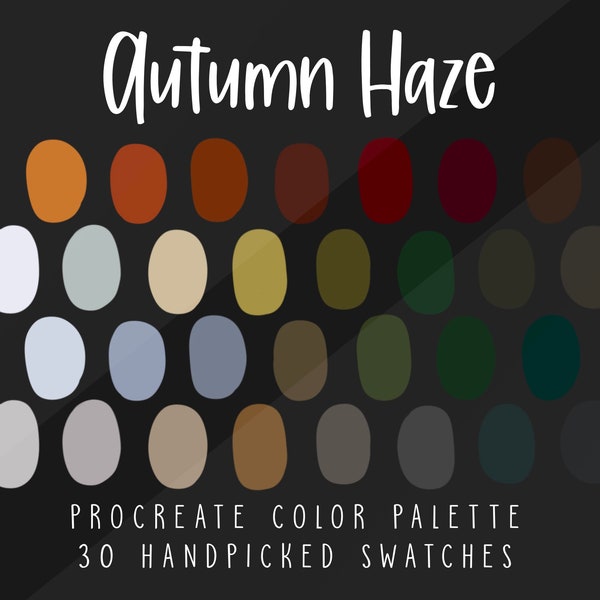 Autumn Haze, Procreate Color Palette,  Procreate Palette, Fall Mood