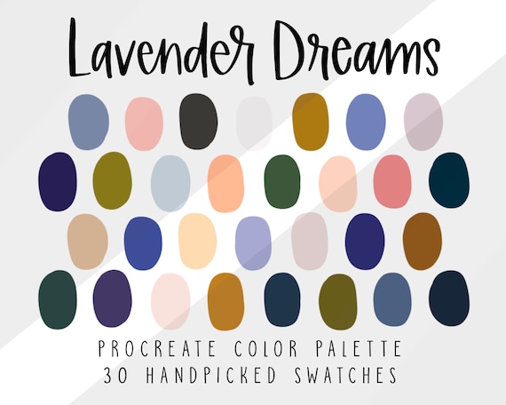 Lavender Dreams Procreate Color Palette Color Swatches Ipad | Etsy