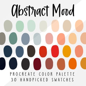 Abstract Mood Procreate Color Palette Color Swatches - Etsy