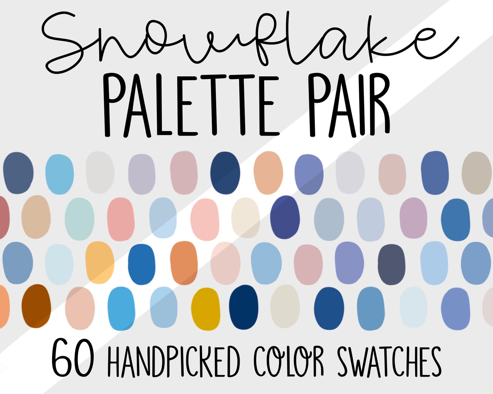 Snowflake Color Palette Bundle Procreate Color Palette Etsy