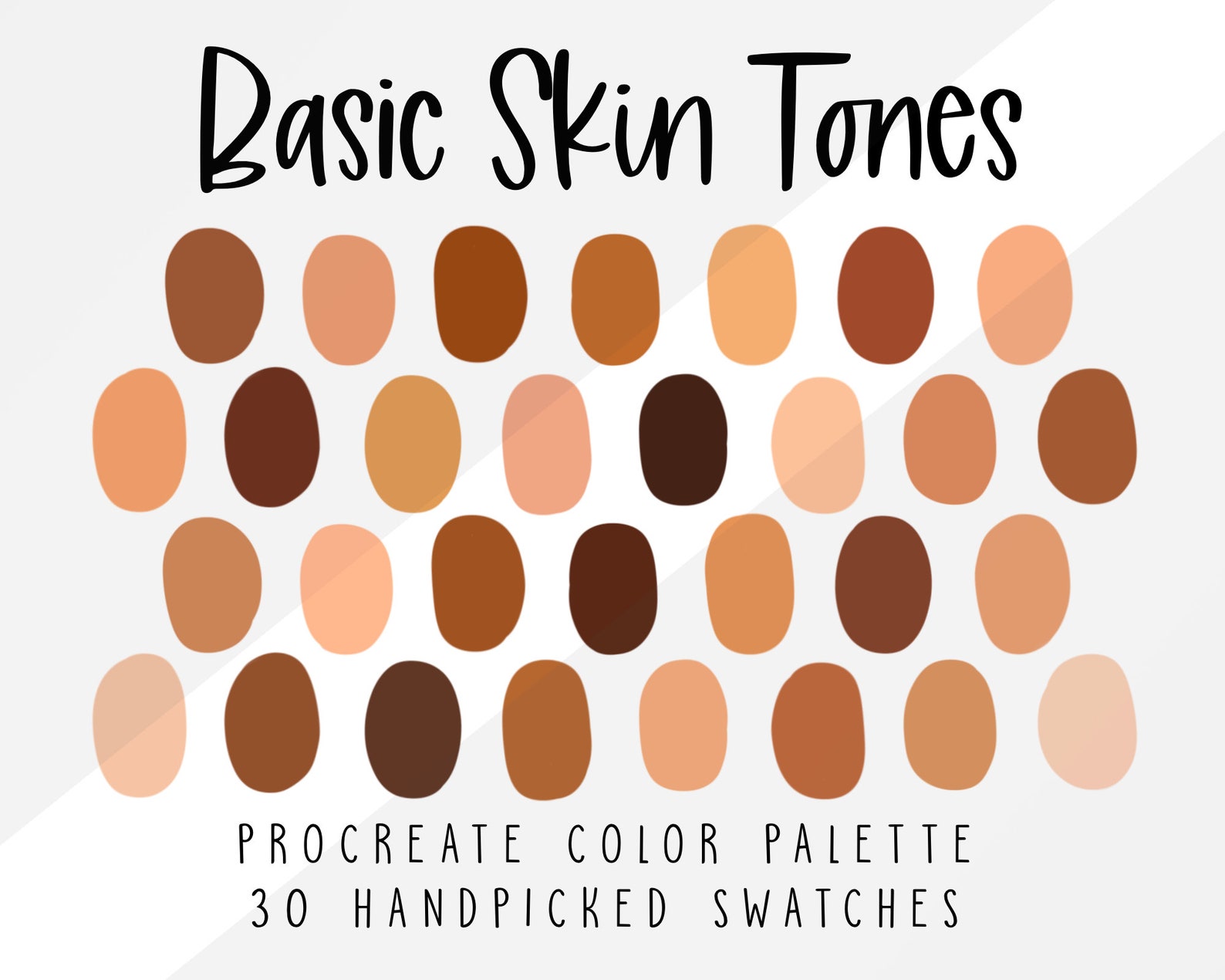 Skin Tones Palette Procreate Color Palette Portrait Color Etsy
