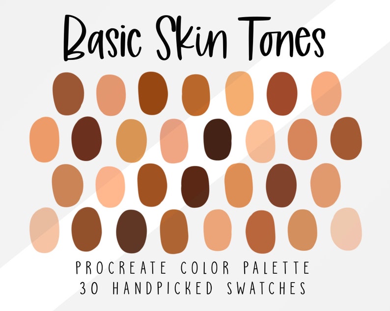 Skin Tones Palette Procreate Color Palette Portrait Color | Etsy