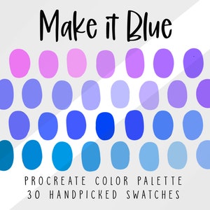 Purple Blue Procreate Color Palette, Color Swatches,  Procreate Palette, Color Scheme, Indigo Blue