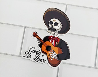 Canta y No Llores Sticker, Mexican Stickers, latina stickers, latino stickers, laptop stickers, hydro flask stickers, Latina Owned Shop,