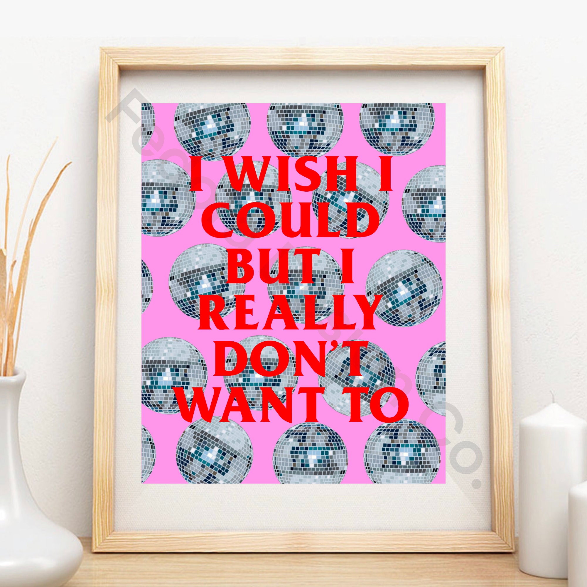 Wish I Could Printable Wall Art Digital Download Funny Etsy