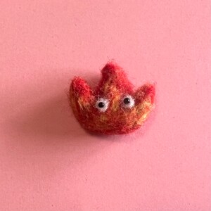 calcifer- needle felted mini fire