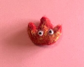 calcifer- needle felted mini fire