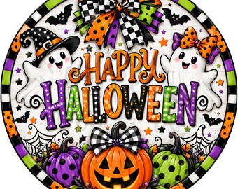 Happy Halloween Wreath Sign, Scary Halloween Wreath Signs, Halloween Wreath Signs