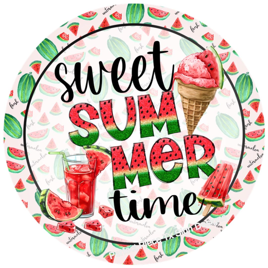 Sweet Summertime Watermelon Wreath Sign, Watermelon Wreath Sign ...