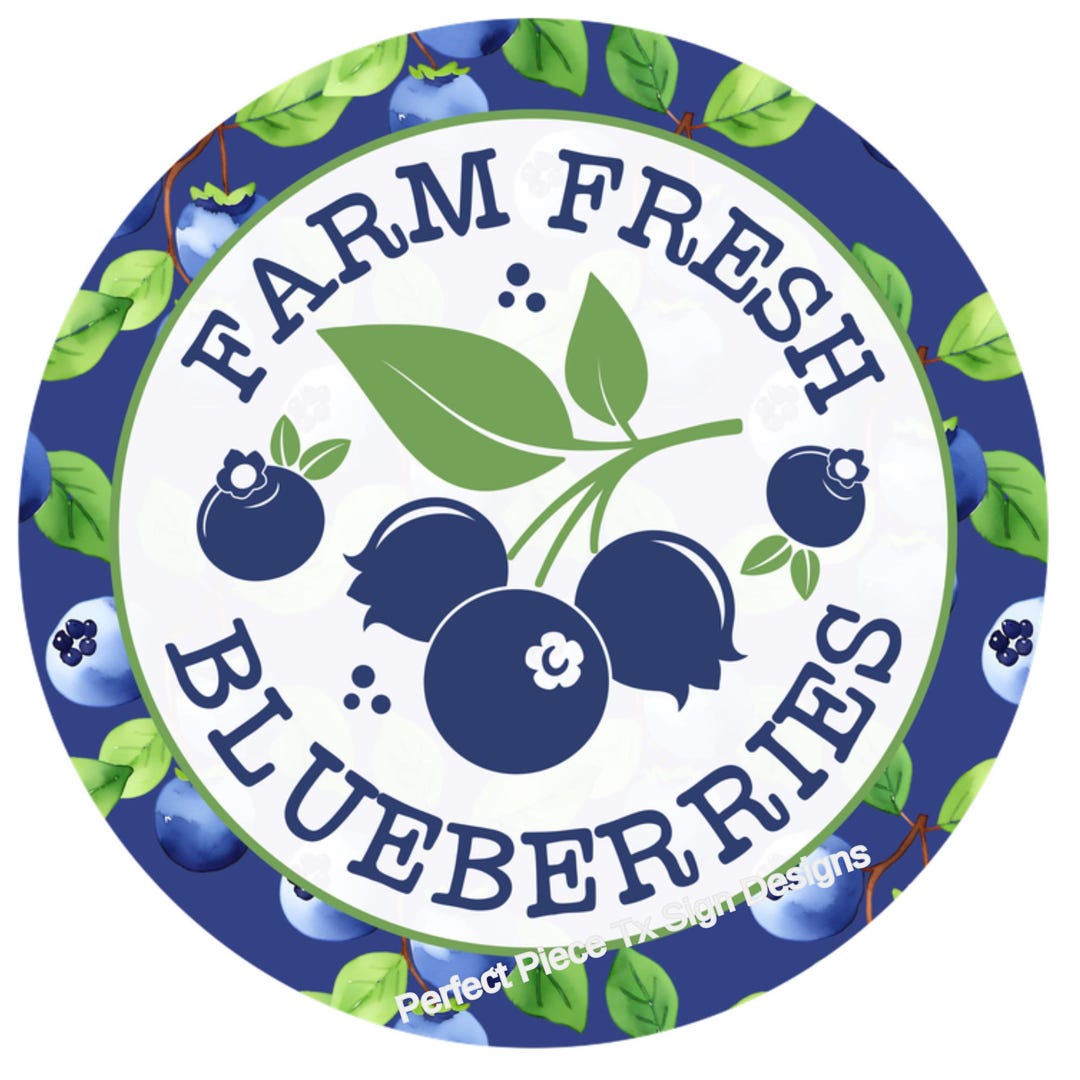 Fruit Works Blue Raspberry Sign Farm Fresh Blueberries Wreath Sign, Blueberry Wreath Sign, Summer ...