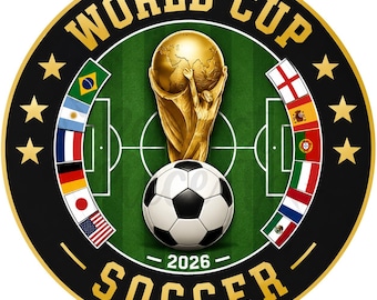 World Cup Soccer Wreath, Soccer Wreaths, UV-Coated Decor