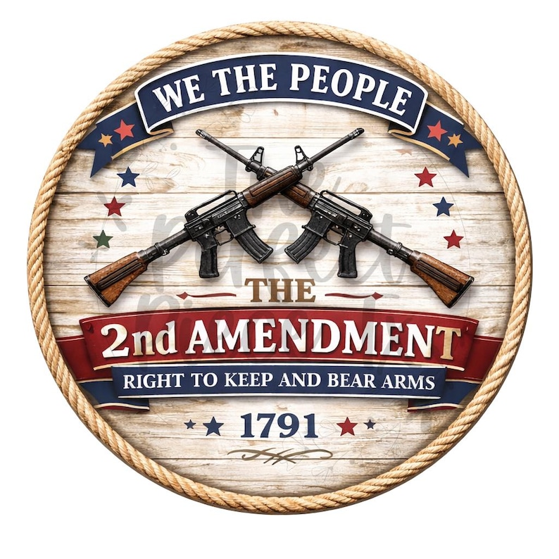 2nd Amendment Wreath Sign, Home of the Free, Patriotic Decor - Etsy