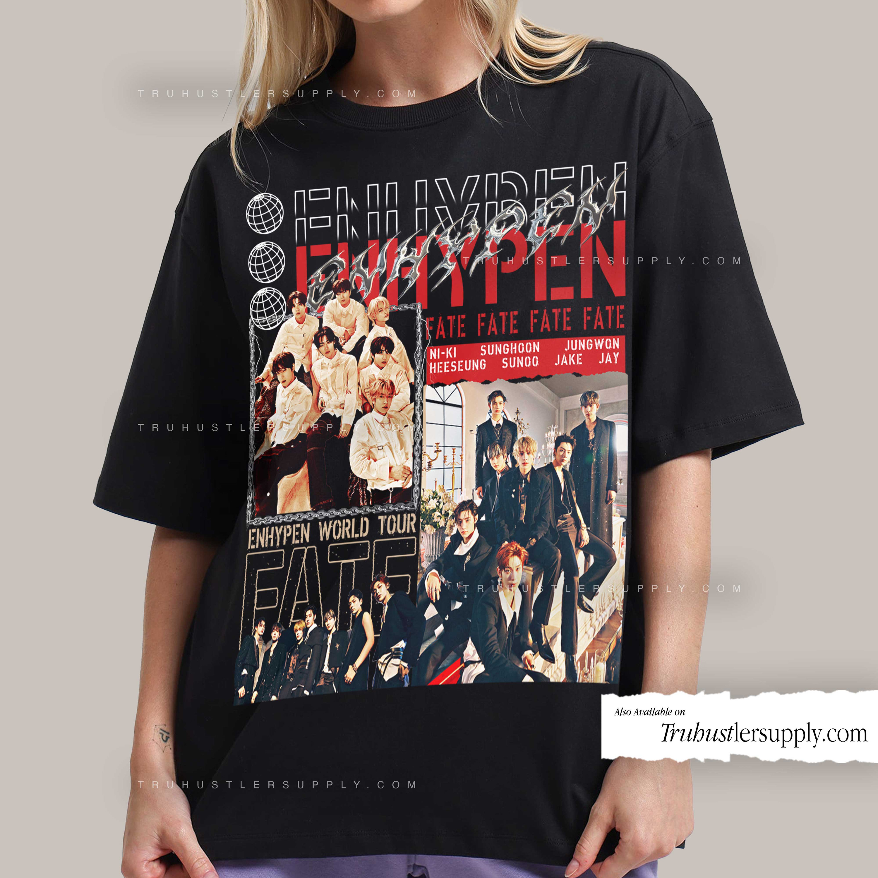 ENHYPEN WORLD TOUR FATE Tシャツ BLACK タレントグッズ