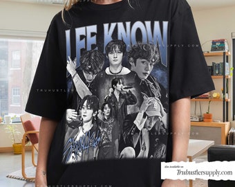 Lee Know Straykids Kpop Inspired Vintage Graphic Shirt, Lee Know Retro T Shirt, Lee Know Bootleg Shirt, Vintage Kpop Shirt for her Birthday