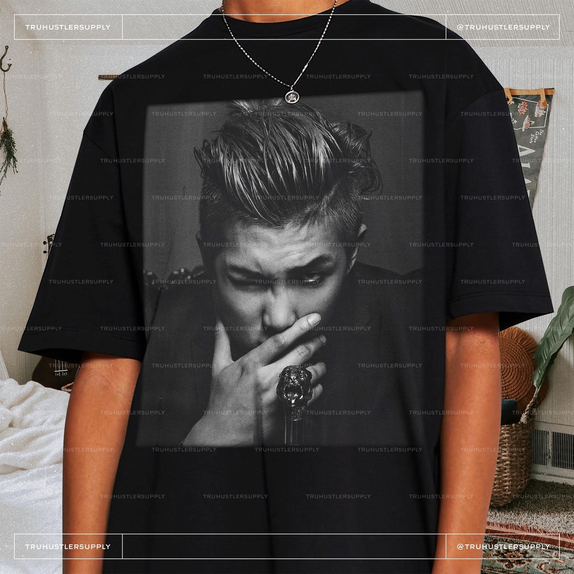 Discover Badass Rap Monster Man Bun T-shirt Tee