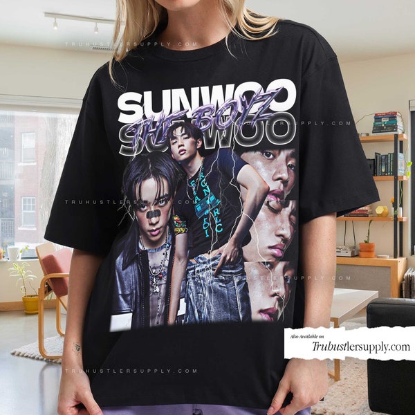 Sunwoo The Boyz Graphic Shirt Tee Tshirt, kpop Retro shirt tee, Kpop shirt Merch - Sunwoo Retro Shirt - The boyz Fan shirt tee