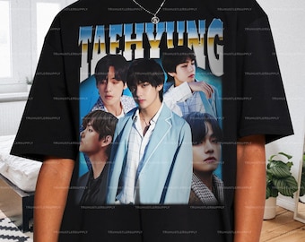 Rencontrez Taehyung-V | T-shirt Taehyung vintage pour les fans de k pop coréen, cadeau t-shirt Kpop, t-shirt unisexe en coton épais