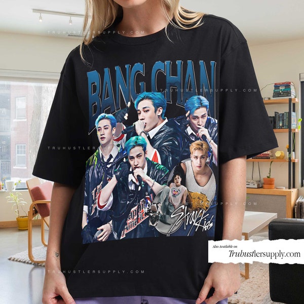 Vintage Bang Chan Stray kids Graphic Shirt, Bang Chan Retro T Shirt, Bang Chan Kpop Bootleg Shirt, Vintage Kpop Shirt for her Birthday