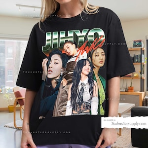アメカジ好き→TWICE　ライブTシャツ　ジヒョ&チェヨン　Lサイズ T-SHIRT〈BLACK〉【L】/ CHAEYOUNG / TWICE『THIS IS FOR