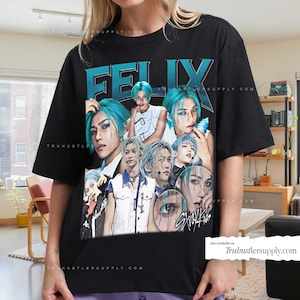 Felix Stray kids Graphic Shirt, Felix Kpop Bootleg Shirt, Felix Retro T Shirt, Vintage Kpop Shirt for her Birthday