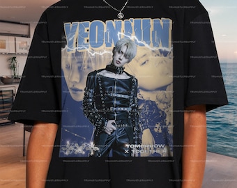 tee-shirt vintage yeonjun shirt, chemise inspirée du journal MOA TXT, chemise soobin, chemise hueningkai, chemise beomgyu, chemise taehyun