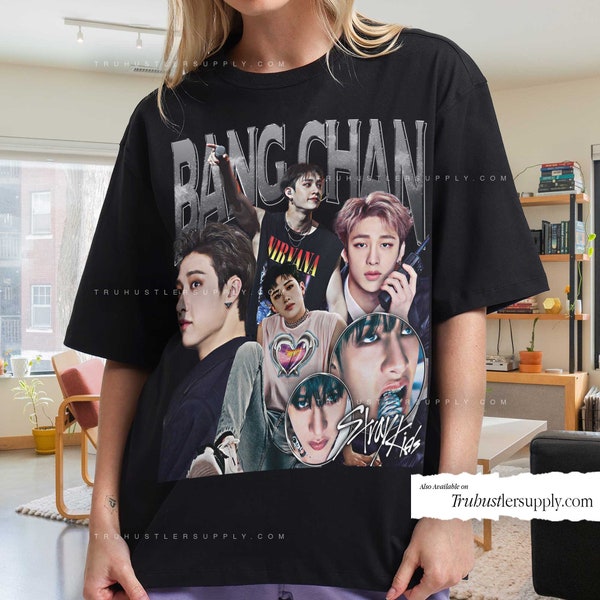 chemise graphique vintage pour enfants errants Bang Chan, t-shirt rétro Bang Chan, chemise bootleg Bang Chan Kpop, chemise Kpop vintage pour son anniversaire