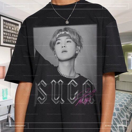 suga in white t shirt