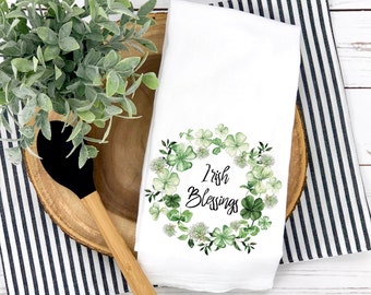 Luck of The Irish - Pot of Gold Set of Four Home Treasures 100% Cotton Irish Dish Towels Luck of The Irish - Pot of Gold Set of Four Home Treasures 100% Cotton Irish Dish Towels