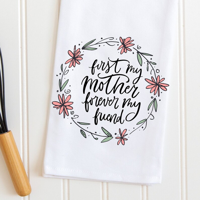 Cute Floral Dish Towel Grandma Gift Mother/'s Day Kitchen D\u00e9cor Gift Mothers Kitchen Tea Towel Floral Towel Mother/'s Day Tea Towel