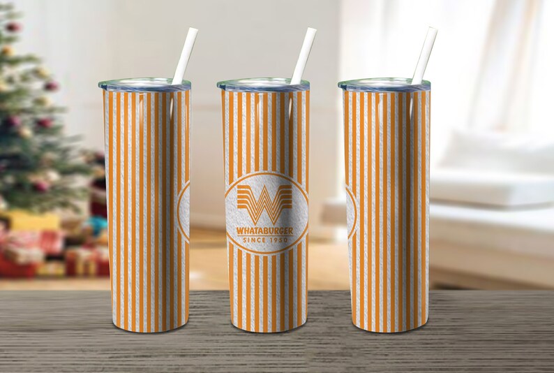 Download Whataburger Tumbler png Skinny Tumbler wrap 20 oz PNG | Etsy
