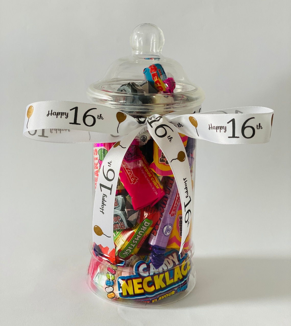 16th Birthday Gift Jar Filled Full With Retro Sweets Sweet Etsy