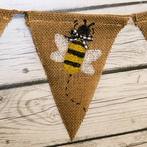 Bee Kind Burlap Banner, Bee banner, Classroom banner