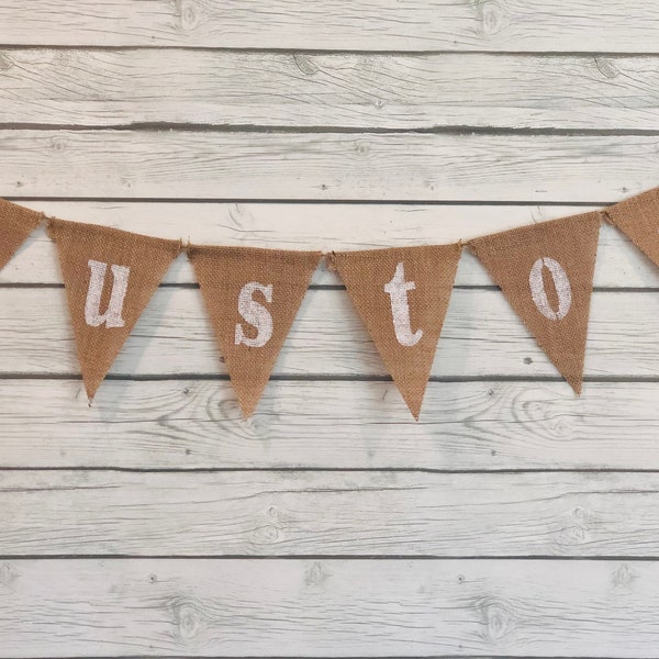 Burlap Banner Custom Etsy