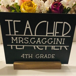 Teacher Desk Sign; Personalized Name Sign; Professional Name Plate ...