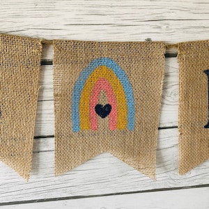 Custom Teacher Name Banner, Boho Rainbow banner, Rustic Rainbow classroom teacher banner
