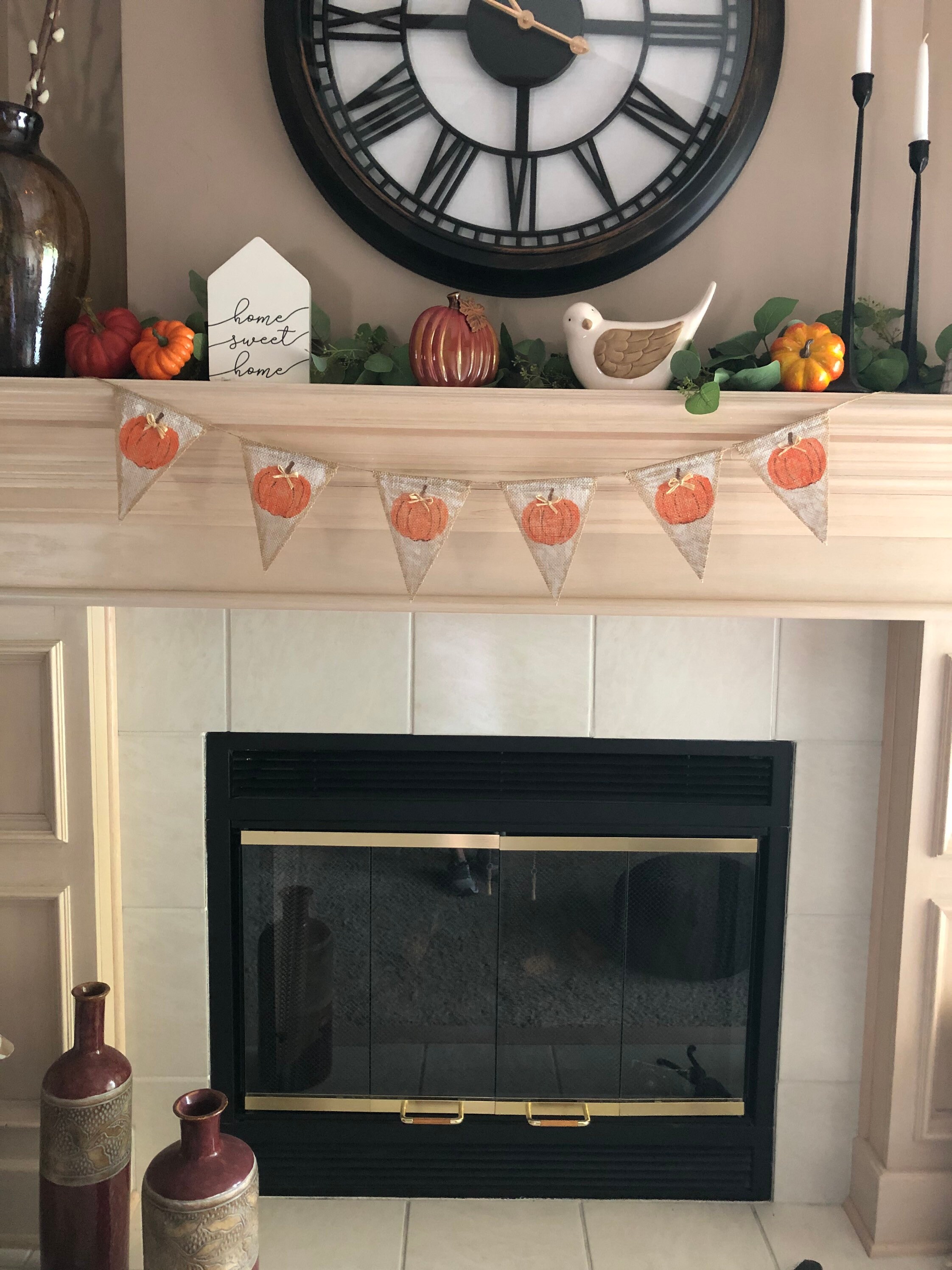 Rustic Pumpkin Banner Pumpkin Burlap Banner Fall Pumpkin - Etsy