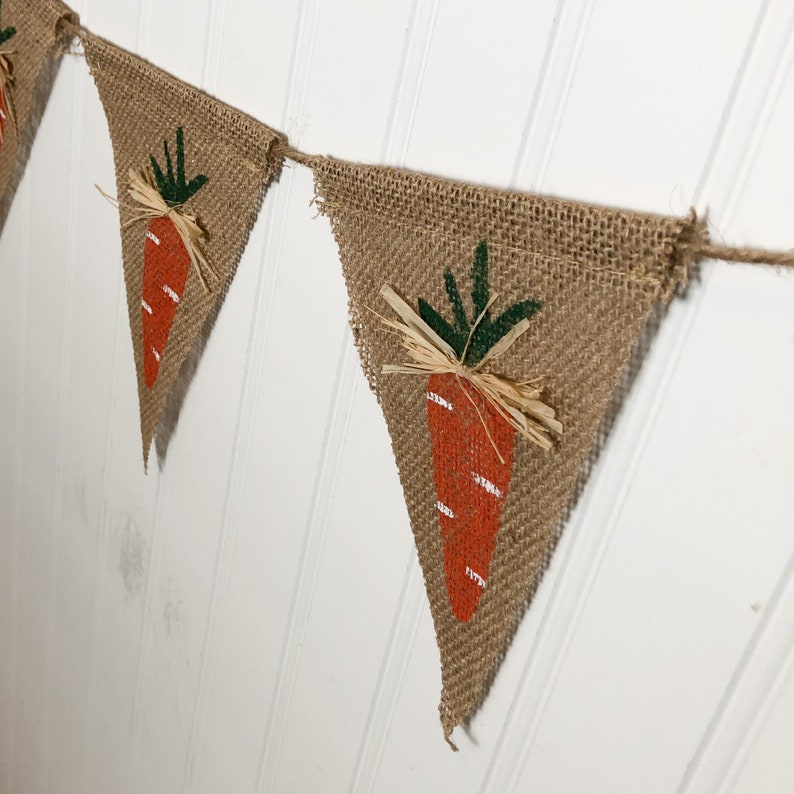 Rustic Carrot Burlap Banner Carrot flag banner Carrot garland