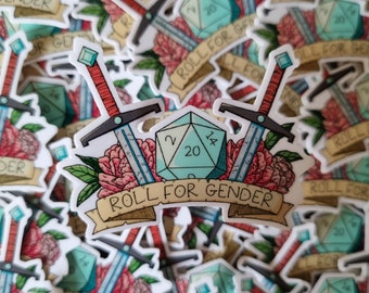 ROLL FOR GENDER - Sticker