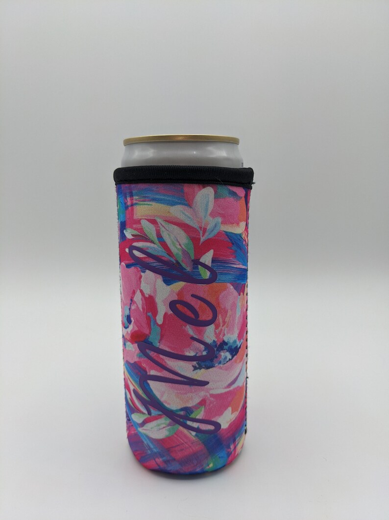 12oz Kokomo slim Can Koozie with Handle and pocket Etsy
