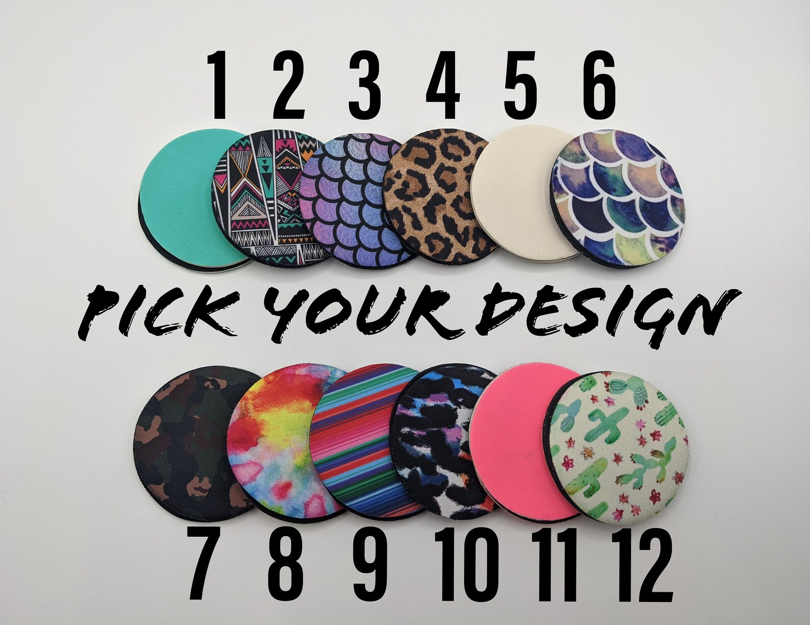 Personalized Neoprene Car Coasters Water Resistant Machine Etsy