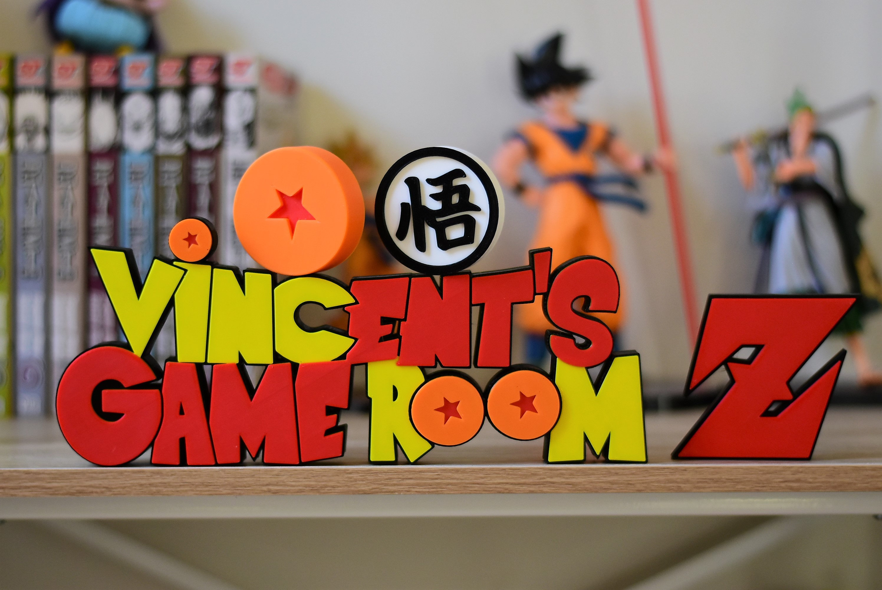 Custom Dragon Ball Z Inspired Name Plate Personalised Desk 