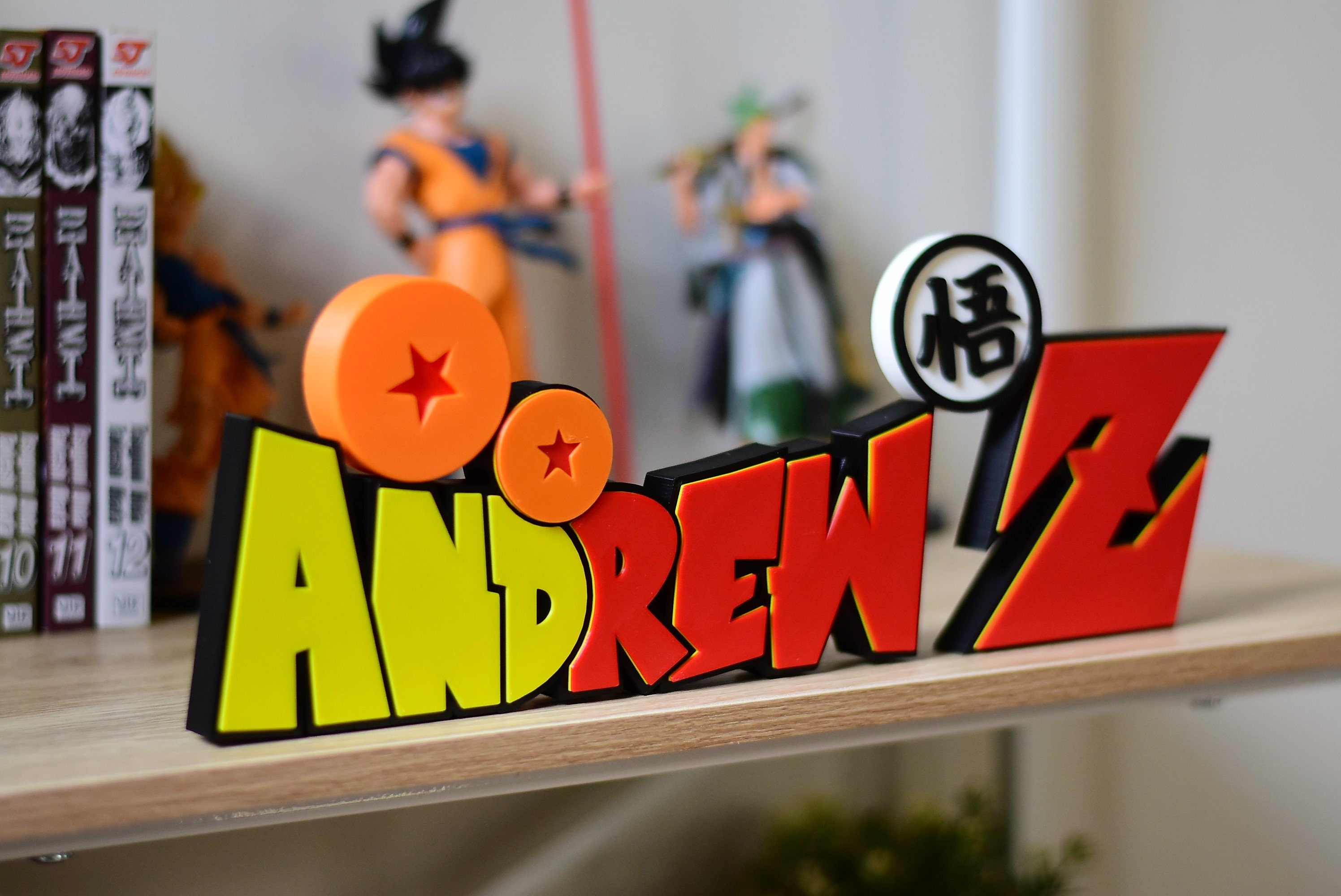 Custom Dragon Ball Z Inspired Name Plate Personalised Desk 