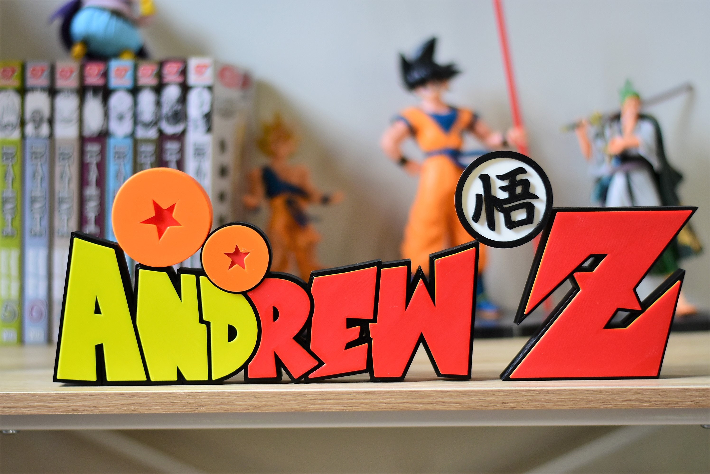 Custom Dragon Ball Z Inspired Name Plate Personalised Desk 