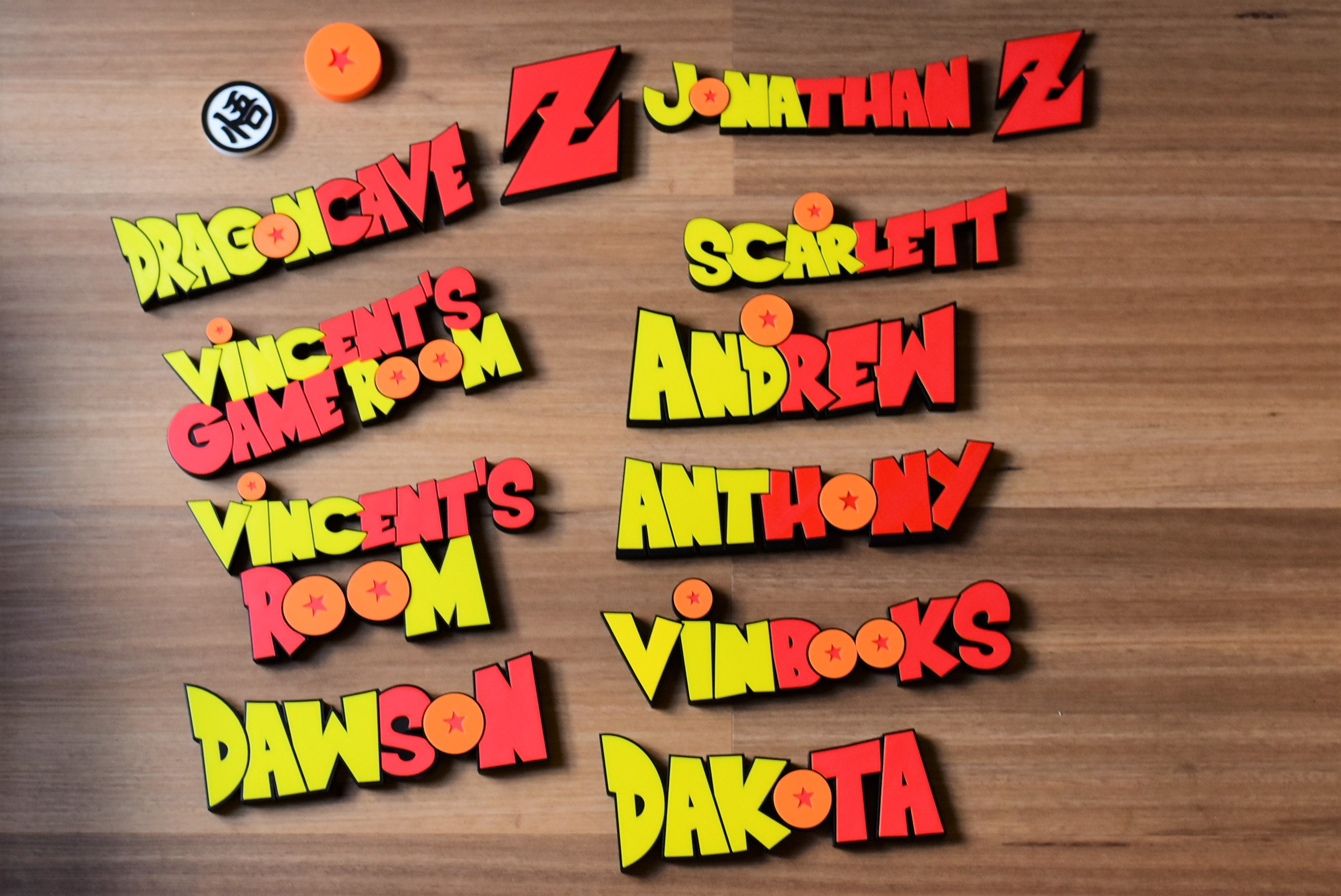 Custom Dragon Ball Z Inspired Name Plate, Personalised Desk Sign, Boy Gift, Gift for Girl, Kid Room Sign, Kid Playground Sign
