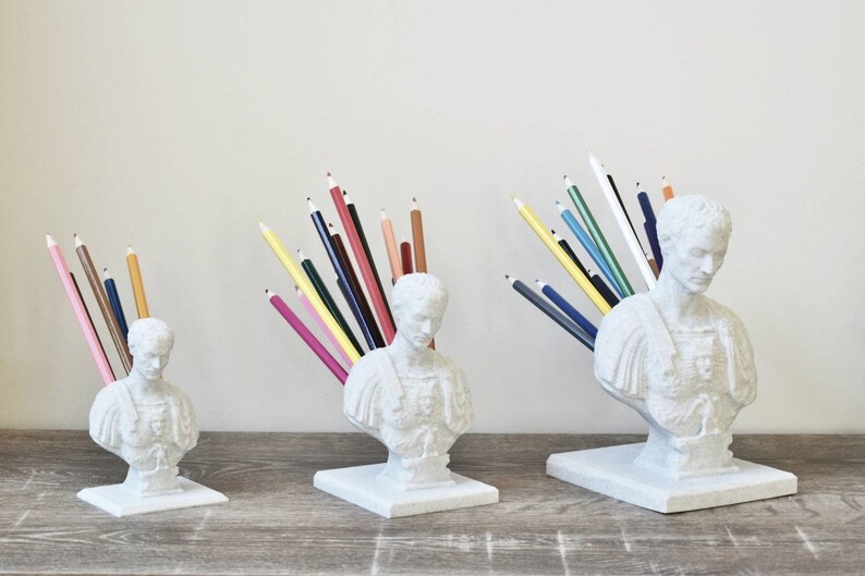Julius Caesar Pen Holder 3D Printed Statue Bust Caesar Etsy