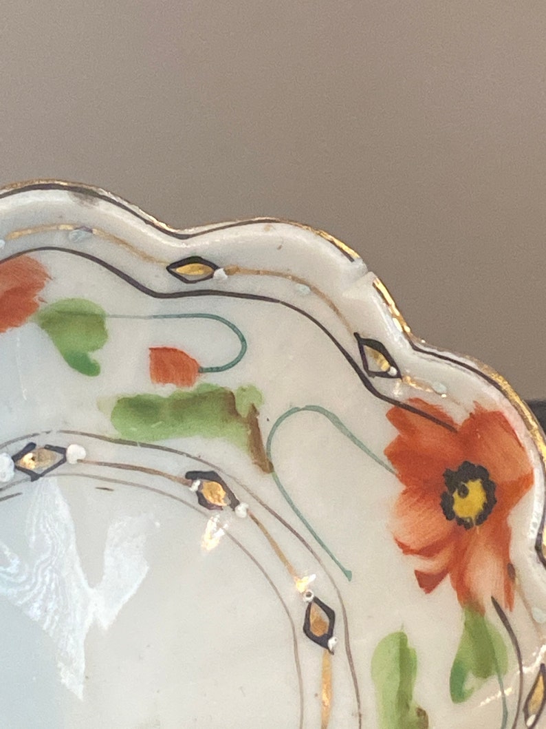 Vintage Nut Bowl Set Hand Painted 7 Piece Set Made in Etsy